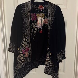 Johnny Was Flores f t draped cardigan NWT size XL